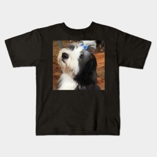 Bearded Collie Puppy Love! A Real Beardie Cutey! Kids T-Shirt